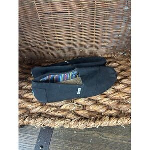 TOMS Womens Classic Alpargata Black Canvas Slip On Loafer Flats Size 9.5